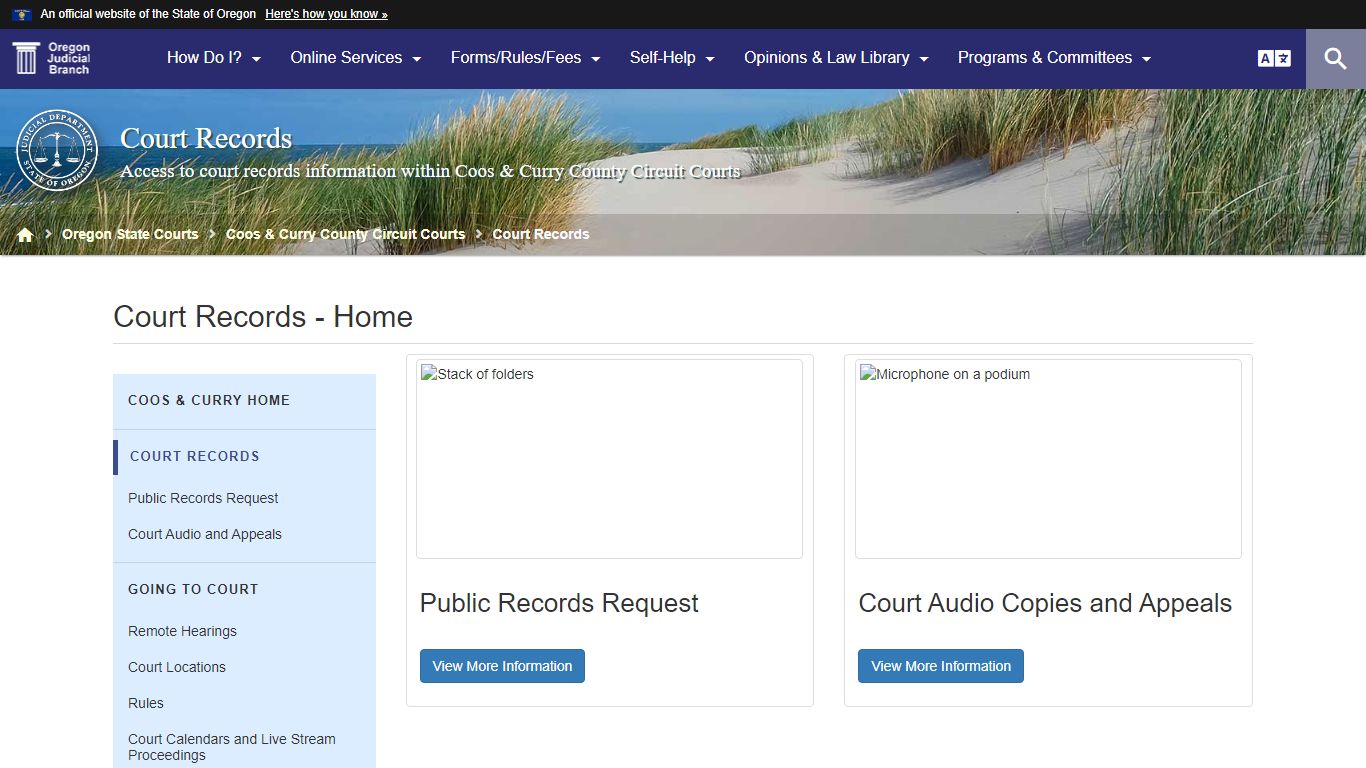 Court Records - Home - Oregon Judicial Department